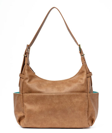Premium Vegan Leather Soft Slouchy Multi-Pocket Hobor Bag