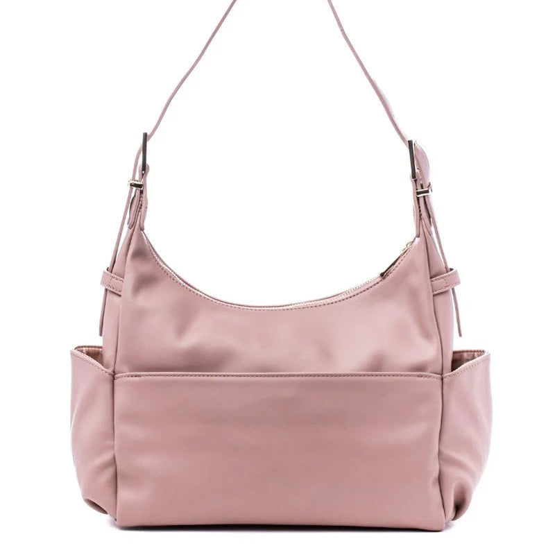 Premium Vegan Leather Soft Slouchy Multi-Pocket Hobor Bag